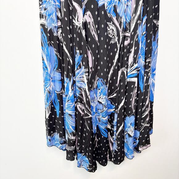 Free People First Kiss Botanical Night Maxi Dress Size S Blue Floral Boho - Picture 6 of 12